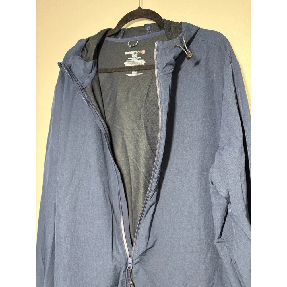 Swiss Tech Performance Softshell Hooded Jacket Men's 3XL Navy Blue SM10101YB